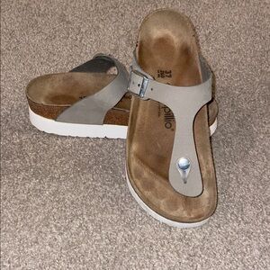 Papillio, by Birkenstock, Gray and White Women's Sandals